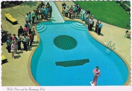 Postcard Webb Pierce Guitar Shaped Swimming Pool Nashville Tennessee - $2.14