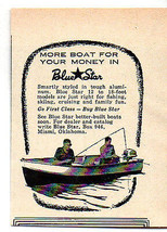 1958 Vintage Ad Blue Star Aluminum Boats More for Your Money Miami,OK - £7.34 GBP