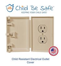 Child Be Safe Childproof and Pet Proof IVORY Wall Outlet Safety Cover Gu... - $9.85