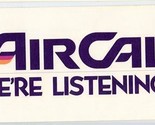 Air Cal We&#39;re Listening 1981 Airline Passenger Comment Form  - $17.82