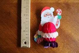 VTG Amscan Honeycomb Santa Table Decoration Small 5&quot; Denmark Kitschy Can... - $177.59 MXN