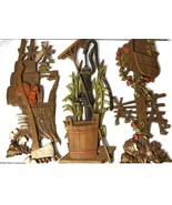 Vtg Burwood 3 Pc Wall Hanging Water Pump Mailbox Axe Squirrel Rustic - $733.94 MXN
