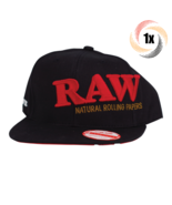 1x Bag Raw Black Snap Back Hat | Red Embroidered Logo | One Size | Fast ... - $53.72 CAD