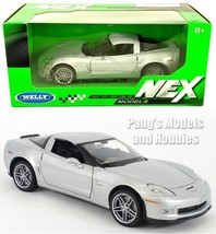 2007 Chevrolet Corvette Z06 1/24 Scale Diecast Metal Model - SILVER w/ BOX - $34.64