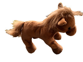 Designs 8" Standing Brown Horse Plush Toy Stuffed Animal - £22.72 GBP