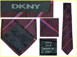 DKNY DONNA KARAN Cravatta Uomo 100% Seta Made Italy *SCONTO QUI* DK02 T0G - £31.64 GBP