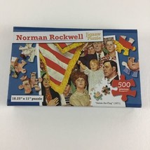 Norman Rockwell Jigsaw Puzzle 500 Piece Salute The Flag 1971 New Sealed - $19.75