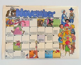 November 1980 Double-Sided Class Calendar &amp; Leopard Poster Instructor Ma... - £15.49 GBP