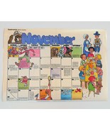 November 1980 Double-Sided Class Calendar &amp; Leopard Poster Instructor Ma... - £15.45 GBP