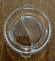 VTG Imperial Glass Candlewick Clear Glass Divided Candy/Relish/Nut Dish; Handled - $9.50