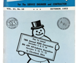 1953 October RSC Refrigeration Service &amp; Contracting Magazine Volume 21 ... - £27.77 GBP