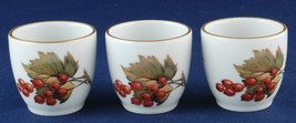 3 Royal Worcester Evesham Gold Egg Cups Made in England - £24.03 GBP