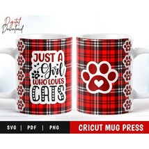 Cat Lover Mug Press Sublimation For Infusible Ink Sheets, Cricut Mug Wra... - $3.95