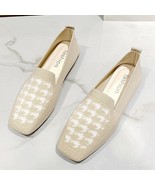 Mesh Breathable Ballet Flats Stretch Knitted Loafers Women Shallow Flats... - £28.35 GBP