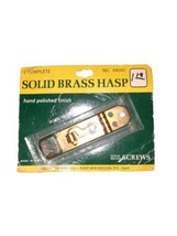 1 NOS Vintage Polished Small Solid Brass USA Made Hasp &amp; Hook 3/4” X 2 3... - £6.37 GBP