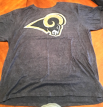 Rams blue color short sleeved shirt. NFL Team Apparel. Size XXL. - $15.00