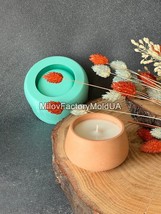 Candle jar mold Concrete Bowl Silicone Mold Candle vessel silicone mold - £23.02 GBP