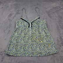 Velvet by Graham Spencer Shirt Womens Petite Green Floral Sleeveless Tank Top - £18.14 GBP