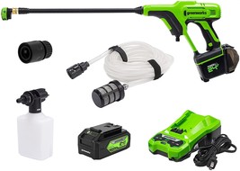 Greenworks 24V (600 PSI) Portable Power Cleaner, 4.0Ah USB Battery and Charger - £154.07 GBP