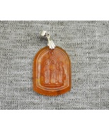 Amber pendant &quot;Faith, Hope, Love and tears mother Sophia&quot; icon - £15.71 GBP