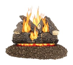 Pleasant Hearth VL-AA24D Fireplace Log Set Arlington Ash 56 lb 55000 BTU - £146.99 GBP