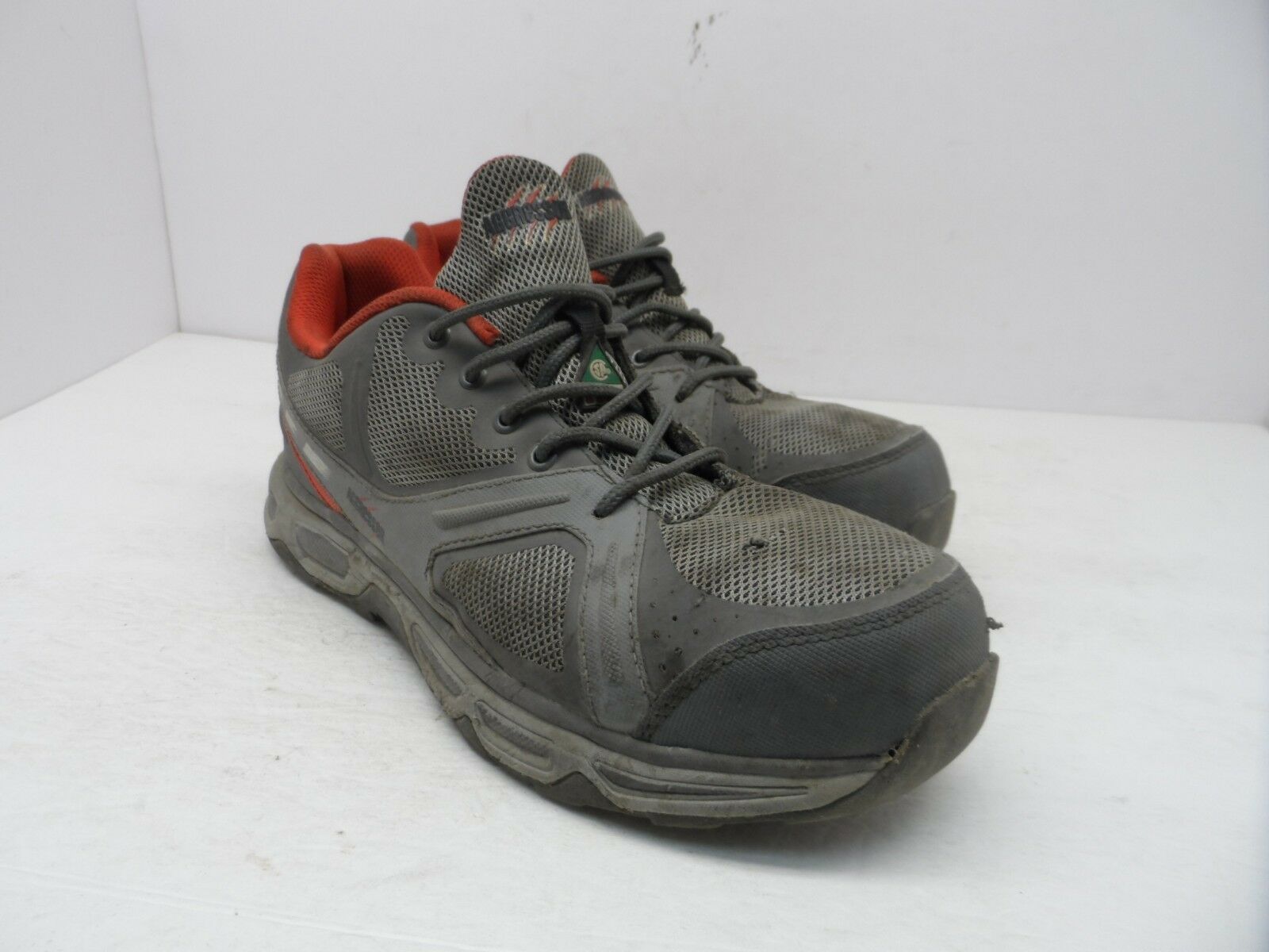 AGGRESSOR Men&#39;s Low-Cut Steel Toe Steel Plate Athletic Shoes Gray Size 8.5M - $17.80