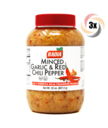 3x Jars Badia Minced Garlic &amp; Red Chili Pepper | 32oz | Gluten Free - $32.79