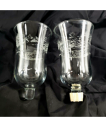 2 Home Interior Clear Glass Votive Candle Holder VTG Sleigh Ride Sconce ... - $13.70 CAD