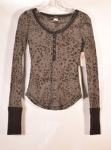 Free People Womens Thermal LS Shirt Green NWT - £38.93 GBP
