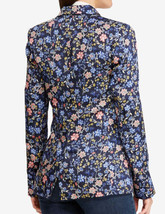 Lauren Ralph Lauren Womens Floral Print One Button Blazer, Blue/Multi Size 2 - £170.02 GBP