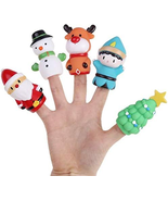 5 Pieces Christmas Finger Puppets Toys for Kids Elk Santa Claus Snowman ... - $215.81 MXN