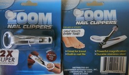 Zoom Nail Clippers File Magnifies  2 X&#39;S Magnifying Glass Personal Touch NEW - £4.83 GBP