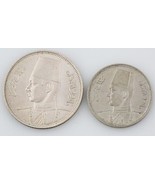 2 Égyptien Pièces Égypte 1939 5 Piastre 1941 5 Milliemes Almost Uncircul... - £83.71 GBP