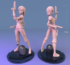 1/24 75mm 3D Print Model Kit Beautiful Girl Woman Shooter Star Wars Unpainted - £31.88 GBP