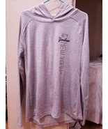 Majestic New York Yankees MLB Women’s Grey Long Sleeve Hoodie Shirt Large - $760.27 MXN