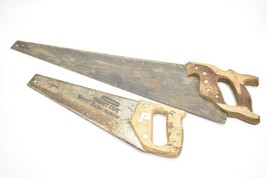 SET OF 2 HAND SAWS STANLEY SHORT CUT/UNBRANDED - $16.09