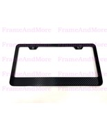 Mercedes Star Logo Carbon Fiber Style Stainless Black Metal License Plat... - $14.06