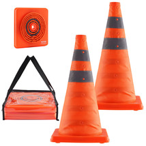 VEVOR Safety Cones 2 pcs 18&quot; Collapsible Traffic Cones with Reflective C... - £32.23 GBP