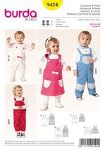 Burda Baby & Toddler Sewing Pattern 9424 Dresses & Dungarees - $12.22