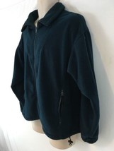 Columbia Womens L Blue Green Hiking Camp Zip Front Unlined Fleece Jacket - $9.90