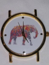 LADIES FLOWERED ELEPHANT FACE OF WATCH WITHOUT WRIST BAND - $10.52