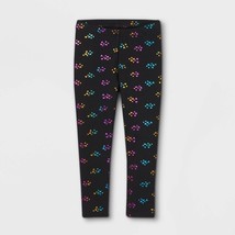 Toddler Rainbow Shine Heart Leggings - Cat &amp; Jack Black 12M - £6.35 GBP