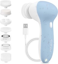 Rechargeable Facial Cleansing Spin Brush Set With 7 Exfoliating Brush He... - $44.94