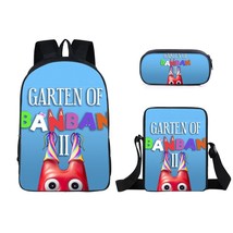 3pcs/set Garten of Banban Backpack Schoolbag Garden Bag Game Pen Bag Birthday Gi - £38.70 GBP