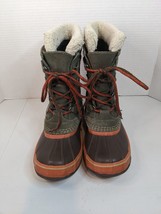 LL Bean Kids Size 3 Tall Duck Boots Green With Liner #245601 - $37.40