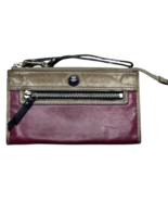Coach Legacy Leather Zippy Wristlet Wallet Magenta Pink Gray 7.5&quot; Multip... - $29.32 CAD