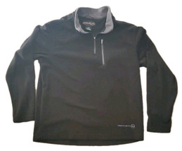 Free Country Fleece Jacket Men M Medium Black Pullover Long Sleeve  - £9.62 GBP