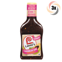 3x Bottles Lawry&#39;s Carribean Jerk With Papaya Marinade | 15 Minutes | 12oz - £22.12 GBP