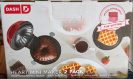 Dash Heart Treat Maker Set of 2, Mini Heart Bundt Cake Maker & Mini Heart Waffle - $22.77
