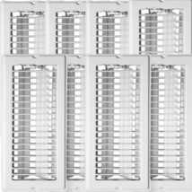 Continental Industries Mobile Home White Floor Registers 4 X 8 (8 Pack) - $74.95